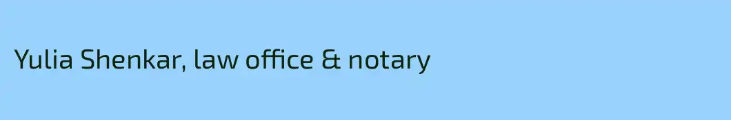 Yulia Shenkar, law office & notary